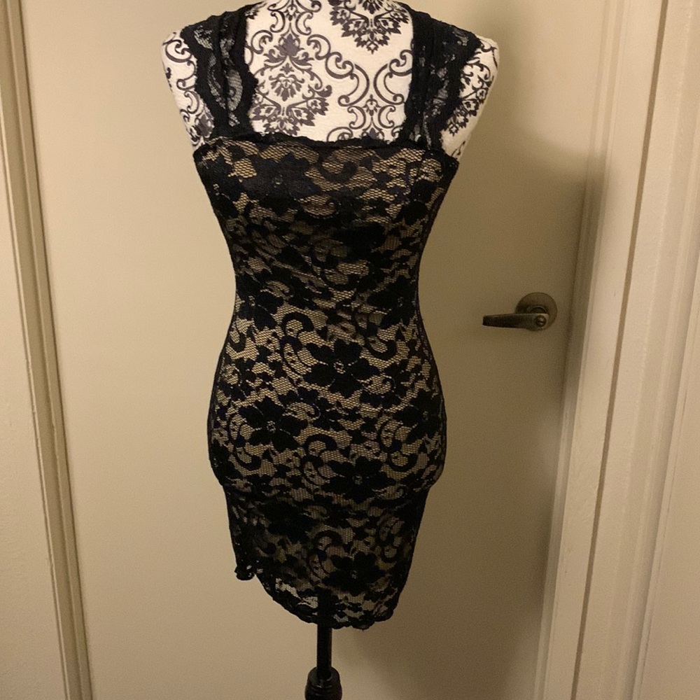 Black lace dress